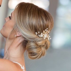 Bridal Hair Piece in Gold